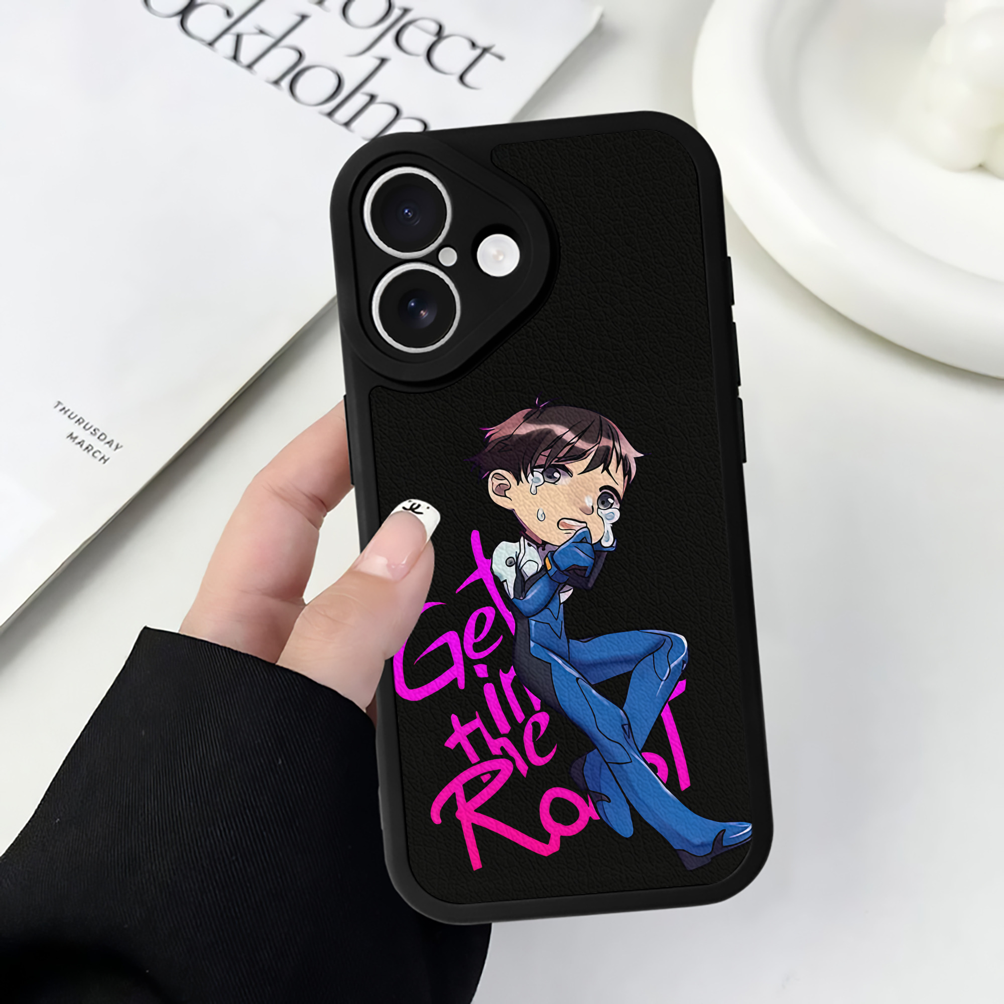 （画像用） EVA 新世紀エヴァンゲリオン 【iPhone 16シリーズ対応】シリコンスマホケース（レザー調） 材質：シリコン